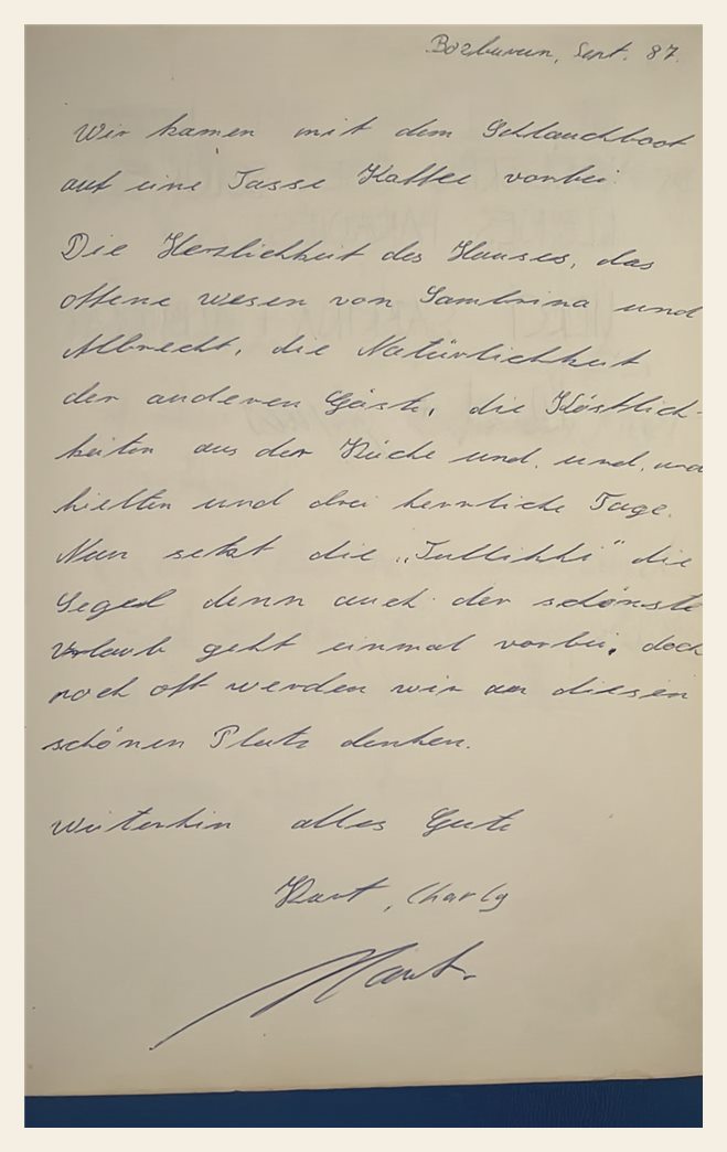 1987 tarihli misafir notu